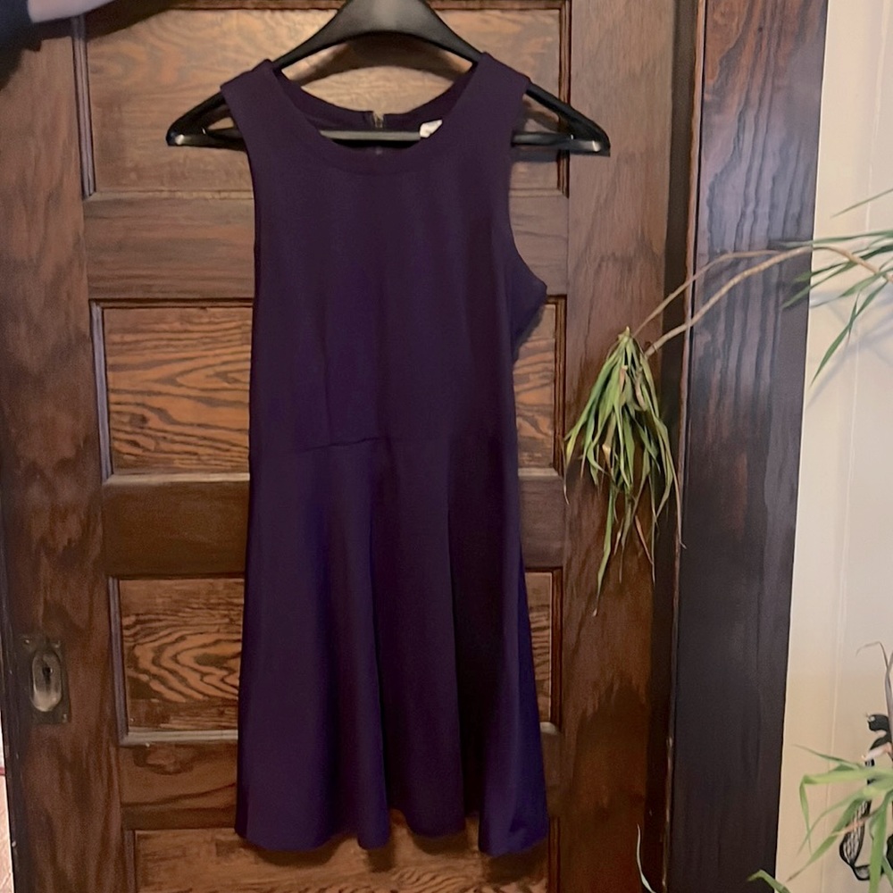 Size Medium plum colored A line dress from Old Navy